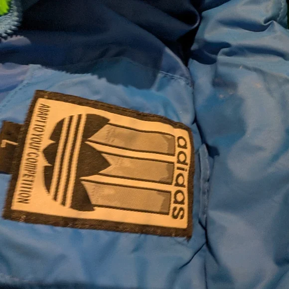 Vintage Adidas Colorblock Puffer Jacket Large - Picture 14 of 16
